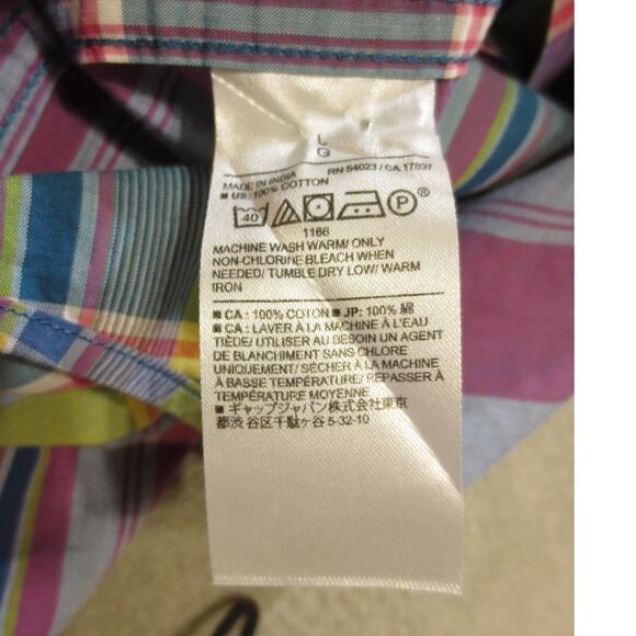 Banana Republic Mens Shirt Large Untucked Fit Plaid Long Sleeve Button Down - Picture 8 of 8